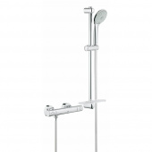 Термостатический смеситель для душа GROHE Grohtherm 1000 Cosmopolitan New с душевым гарнитуром (штанга 600 мм), хром (34286002) — фото, характеристики, купить в PUSHKIN-CLIMBO