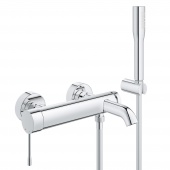 Смеситель для ванны GROHE Essence+ с душевым гарнитуром, 33628001 — фото, характеристики, купить в PUSHKIN-CLIMBO
