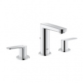 Смеситель для раковины GROHE Europlus на 3 отверстия с донным клапаном, 20301000 — фото, характеристики, купить в PUSHKIN-CLIMBO