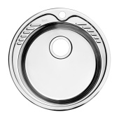 Мойка, нержавеющая сталь, полированная, D490, Suno S, IDDIS, SUN49P0i77 — фото, характеристики, купить в PUSHKIN-CLIMBO