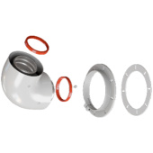 RCA-6010-240190 Начальный участок 90 гр. 60/100 в комплекте фланец — фото, характеристики, купить в PUSHKIN-CLIMBO