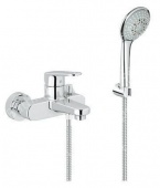 Смеситель для ванны GROHE Europlus с душевым гарнитуром, 33547002 — фото, характеристики, купить в PUSHKIN-CLIMBO