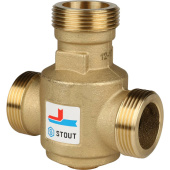 STOUT Термостатический смесительный клапан для твердотопливного котла G 1 1/4 НР 60°С — фото, характеристики, купить в PUSHKIN-CLIMBO