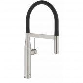 Смеситель для кухни GROHE Essence с профессиональной лейкой, поворотный излив, суперсталь (30294DC0) — фото, характеристики, купить в PUSHKIN-CLIMBO