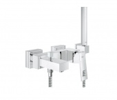 Смеситель для ванны GROHE Eurocube с душевым гарнитуром, 23141000 — фото, характеристики, купить в PUSHKIN-CLIMBO