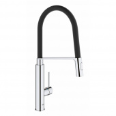 Смеситель для кухни GROHE Concetto с профессиональной лейкой, хром/черный (31491000) — фото, характеристики, купить в PUSHKIN-CLIMBO
