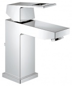 Смеситель для раковины GROHE Eurocube с донным клапаном и низким изливом, 23127000 — фото, характеристики, купить в PUSHKIN-CLIMBO