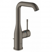 Смеситель для раковины GROHE Essence New с донным клапаном, L-Size, темный графит матовый (32628AL1) — фото, характеристики, купить в PUSHKIN-CLIMBO