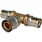 STOUT Тройник переходной 20х26х20 для металлопластиковых труб прессовой (SFP-0005-202620) — фото, характеристики, купить в PUSHKIN-CLIMBO