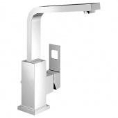 Смеситель для раковины GROHE Eurocube с донным клапаном, высоким изливом и ограничением расхода воды, 2313500E — фото, характеристики, купить в PUSHKIN-CLIMBO