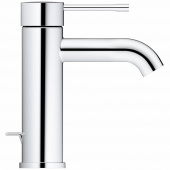 Смеситель для раковины GROHE Essence+ с низким изливом и донным клапаном, хром (23589001) — фото, характеристики, купить в PUSHKIN-CLIMBO