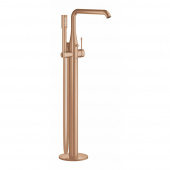 Смеситель для ванны GROHE Essence New с душевым гарнитуром, верхняя монтажная часть, напольный монтаж, теплый закат матовый (23491DL1) — фото, характеристики, купить в PUSHKIN-CLIMBO
