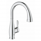 Смеситель для кухни GROHE Parkfield с выдвижным изливом/лейкой, хром (30215001) — фото, характеристики, купить в PUSHKIN-CLIMBO