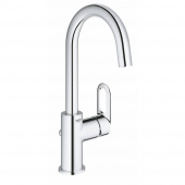 Смеситель для раковины GROHE BauLoop с донным клапаном, L-Size, хром (23763000) — фото, характеристики, купить в PUSHKIN-CLIMBO