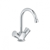 Смеситель для раковины GROHE Costa L с донным клапаном и высоким С-изливом, 21375001 — фото, характеристики, купить в PUSHKIN-CLIMBO