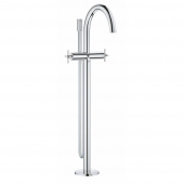 Смеситель для ванны GROHE Atrio New с душевым гарнитуром, верхняя монтажная часть, напольный монтаж, хром (25044003) — фото, характеристики, купить в PUSHKIN-CLIMBO