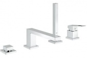 Смеситель для ванны GROHE Eurocube с душевым гарнитуром (на бортик ванны), 19897000 — фото, характеристики, купить в PUSHKIN-CLIMBO