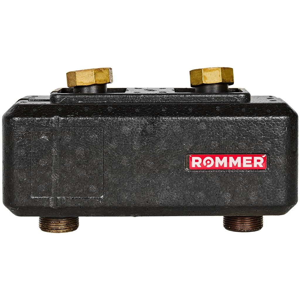 RDG-1015-004002 ROMMER Гидравлическая стрелка с накидными гайками 1 1/4 , 4,53 м3/час, в теплоизоляции — фото, характеристики