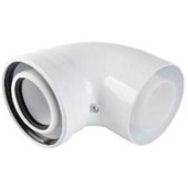 RCA-8610-010090 Отвод конденсационный угол 90гр. D60/100 — фото, характеристики, купить в PUSHKIN-CLIMBO