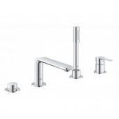 Смеситель для ванны GROHE Lineare New на 4 отверстия с душевым гарнитуром, хром (19577001) — фото, характеристики, купить в PUSHKIN-CLIMBO
