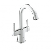 Смеситель для раковины GROHE Grandera с донным клапаном и поворотным изливом, 21107000 — фото, характеристики, купить в PUSHKIN-CLIMBO