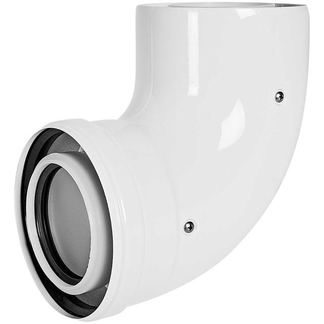 STOUT SCR-8012-000090 STOUT Отвод 90° конденсац. коакс. D80(п-м)/125(п-м) — фото, характеристики