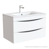 Тумба подвесная, белая, 80 см, Cloud,  IDDIS, CLO80W0i95. Подходит умывальник: 0138000i28 — фото, характеристики, купить в PUSHKIN-CLIMBO