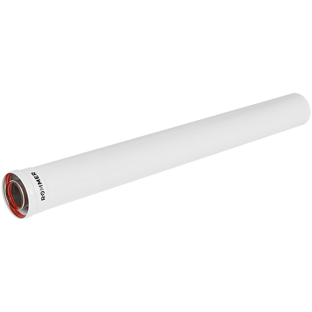 Удлинитель дымохода ROMMER INOX Line традиционный коаксиальный D60/100, L 1000мм — фото, характеристики