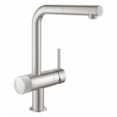 Смеситель для кухни GROHE Blue Pure Minta с функцией очистки водопроводной воды, суперсталь (31721DC0) — фото, характеристики, купить в PUSHKIN-CLIMBO