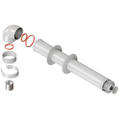 RCA-6010-210900 Комплект дымохода СТАНДАРТ 60/100 - 900мм  хомут в комплекте + втулка D60 L-50 — фото, характеристики, купить в PUSHKIN-CLIMBO