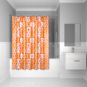 Штора для ванной комнаты, 200*240 см, полиэстер, ID, orange toffee, 280P24RI11 — фото, характеристики, купить в PUSHKIN-CLIMBO