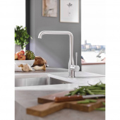 Смеситель для кухни GROHE Essence+ с высоким изливом, суперсталь (30269DC0) — фото, характеристики, купить в PUSHKIN-CLIMBO