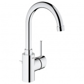Смеситель для раковины GROHE Concetto с донным клапаном, высокий излив, 32629001 — фото, характеристики, купить в PUSHKIN-CLIMBO