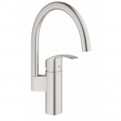 Смеситель для кухни GROHE Eurosmart c высоким изливом, суперсталь (33202DC2) — фото, характеристики, купить в PUSHKIN-CLIMBO