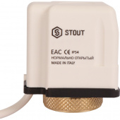 Электротермический сервопривод, нормально закрытый, 230 B STOUT