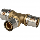 STOUT Тройник переходной 32х26х26 для металлопластиковых труб прессовой (SFP-0005-322626) — фото, характеристики, купить в PUSHKIN-CLIMBO