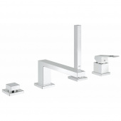 Смеситель для ванны GROHE Eurocube с душевым гарнитуром, монтаж на борт ванны, хром (19897001) — фото, характеристики, купить в PUSHKIN-CLIMBO