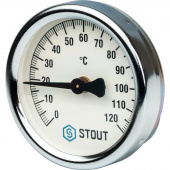 STOUT Термометр биметаллический накладной с пружиной. Корпус Dn 63 мм, 0...120 С, 1"-2" (SIM-0004-630015) — фото, характеристики, купить в PUSHKIN-CLIMBO
