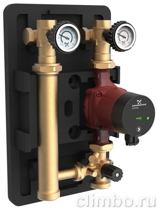 Grundfos Насосная группа HEATMIX M25 ALPHA2L 60 с 3-ходовым смесителем — фото товара