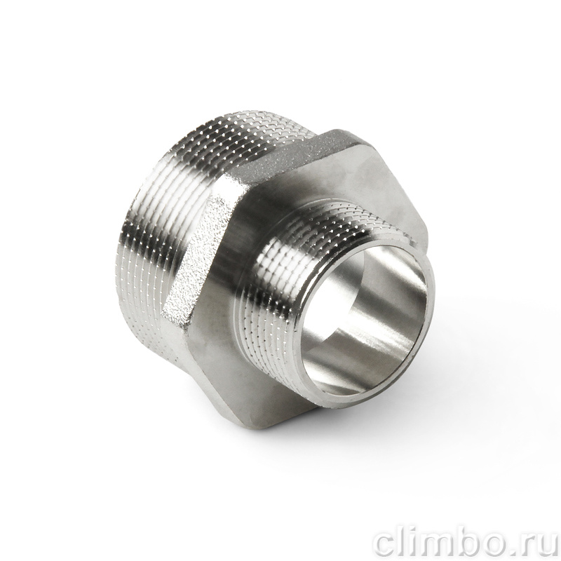 PA Ниппель латунный НР резьбовой переходной, 1 1/2x1 1/4 — фото товара
