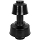 STOUT Оголовок вертикальный с ветрозащитой конденсац. коакс. D80(п)/125(п) ЧЕРНЫЙ широкий — фото, детали конструкции