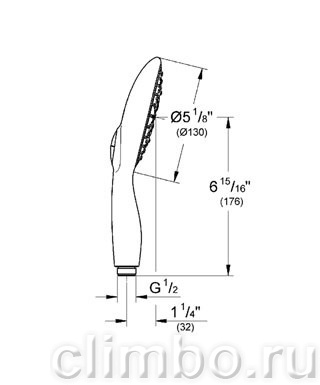 Ручной душ GROHE Power&Soul (4 режима), 27672MW0 — фото товара