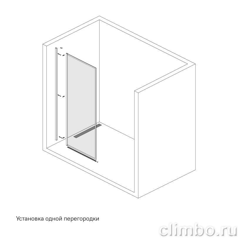 Душевая перегородка Walk In, черный 80x195, Slide, IDDIS, SLI8BS8i23 — фото товара
