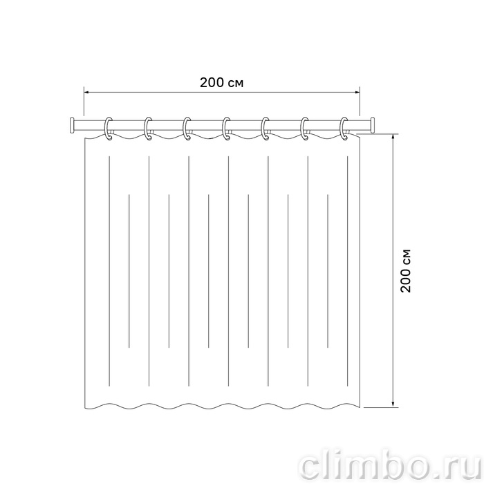 SCID132P IDDIS Штора для ванной комнаты, коллекция Basic — фото товара