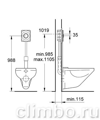 Панель смыва для писсуара GROHE Surf (1 режим смыва), 37063000 — фото товара