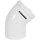Отвод промежуточный ROMMER INOX Line традиционный коаксиальный D60/100, 45 гр. (мама/папа) — фото, детали конструкции