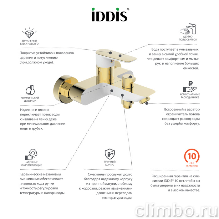 Смеситель для ванны, Cloud, IDDIS — фото товара