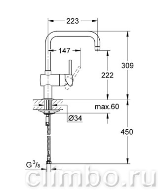 Смеситель для кухни GROHE Minta с U-изливом, 32488DC0 — фото товара