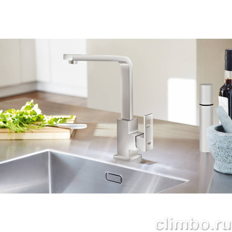 Смеситель для кухни GROHE Eurocube, суперсталь (31255DC0) — фото товара
