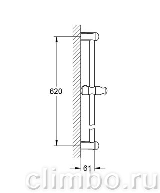 Душевая штанга GROHE Tempesta Classic 600 мм, 27523000 — фото товара